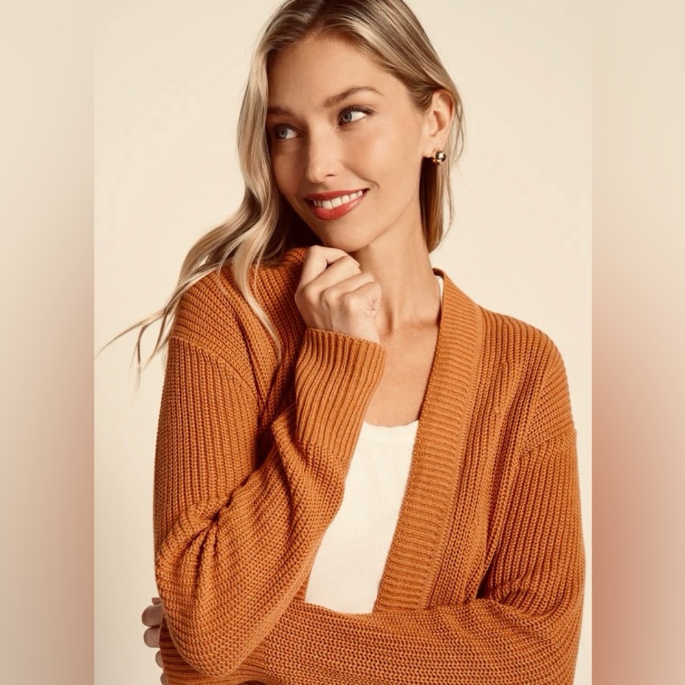 Zara Rust Sweater‎ 100% Fine Cotton Sweater